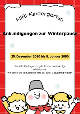 Rote Urlaubsankündigungen