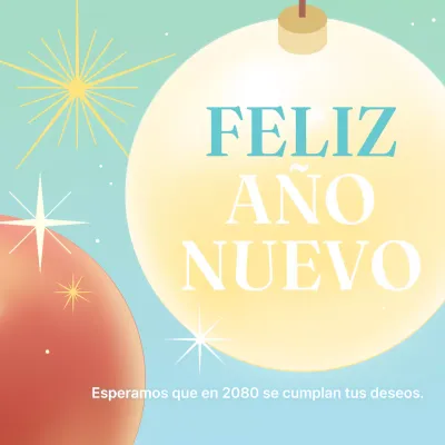 Moderna felicitación de Año Nuevo