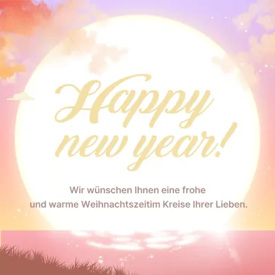 Mauve Einfache Neujahrsgrüße