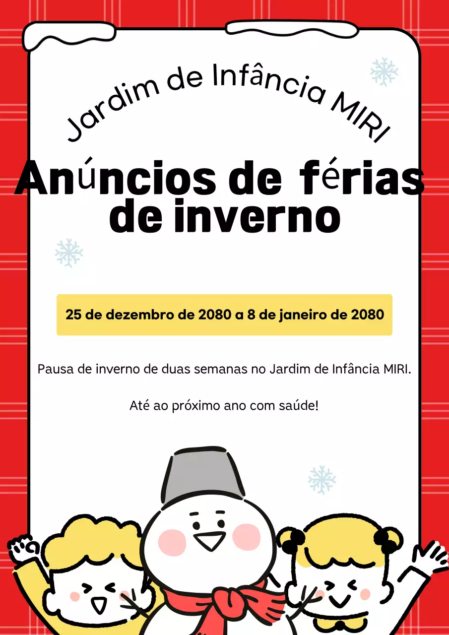 Anúncios de férias vermelhos