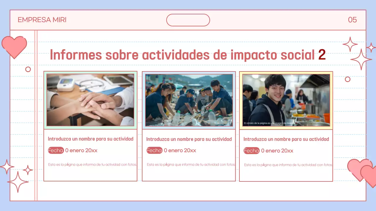 Promover el bien social en azul claro