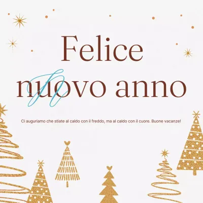 Bianco Semplice Capodanno Festoso