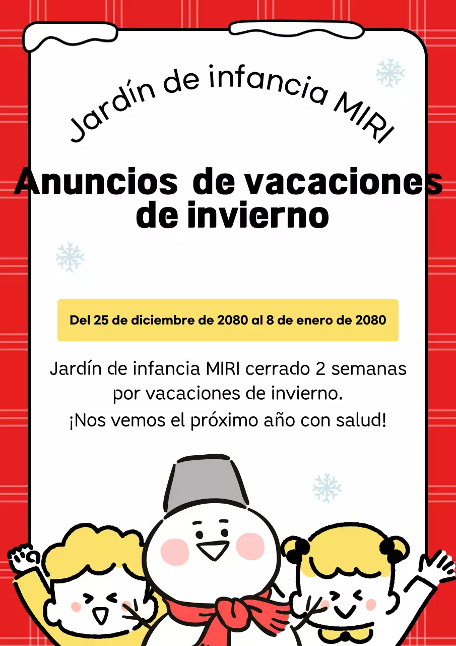 Anuncios rojos de vacaciones