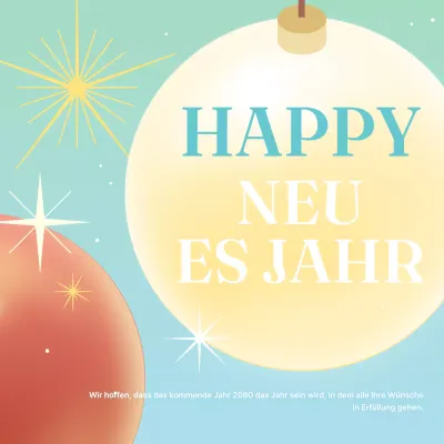 Mint Moderne Neujahrsgrüße