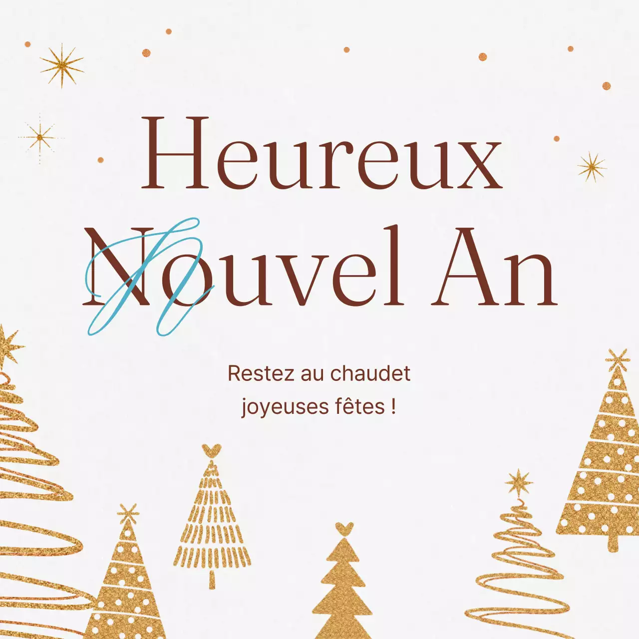 Blanc Simple Nouvel An Festif