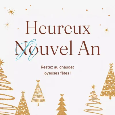 Blanc Simple Nouvel An Festif