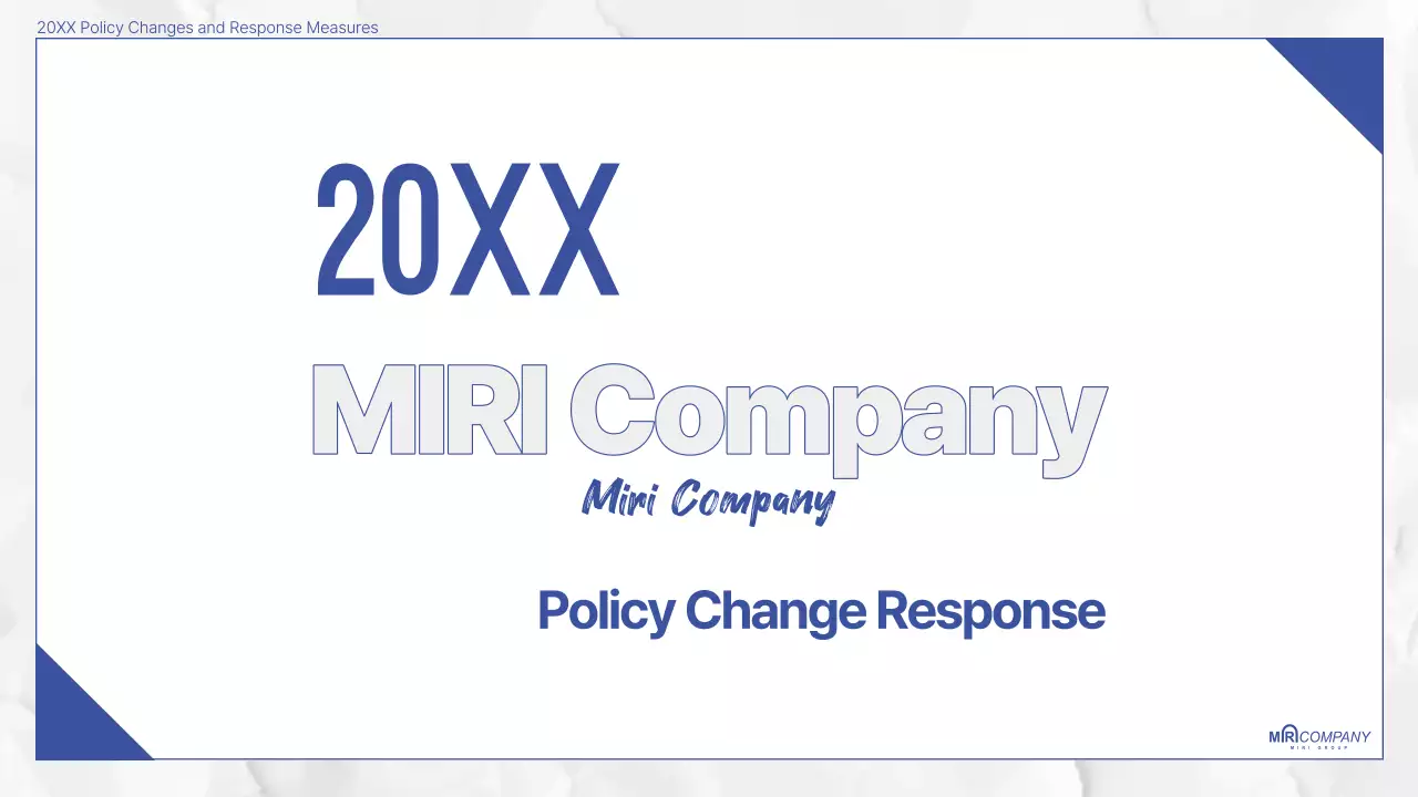 Blue Professional Policy Announcement Presentation