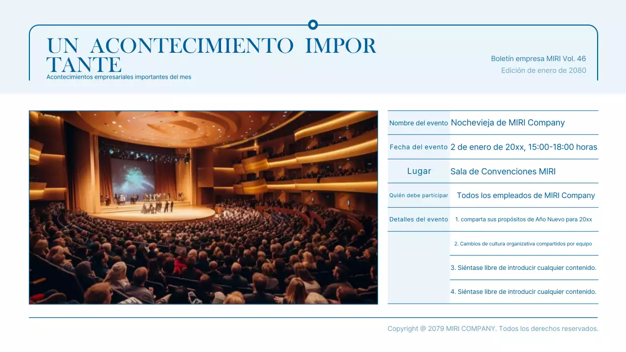 Promover la actualidad empresarial moderna azul