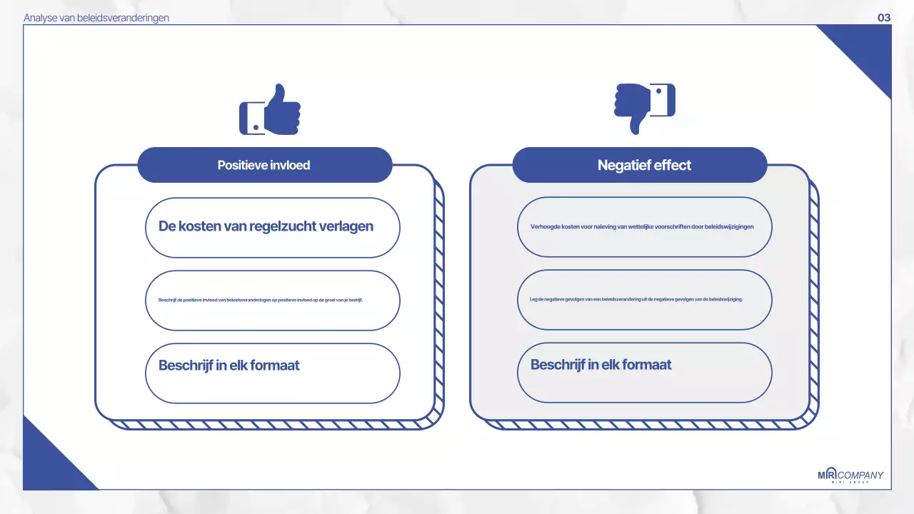 Blue Modern-beleidsdocumentatie