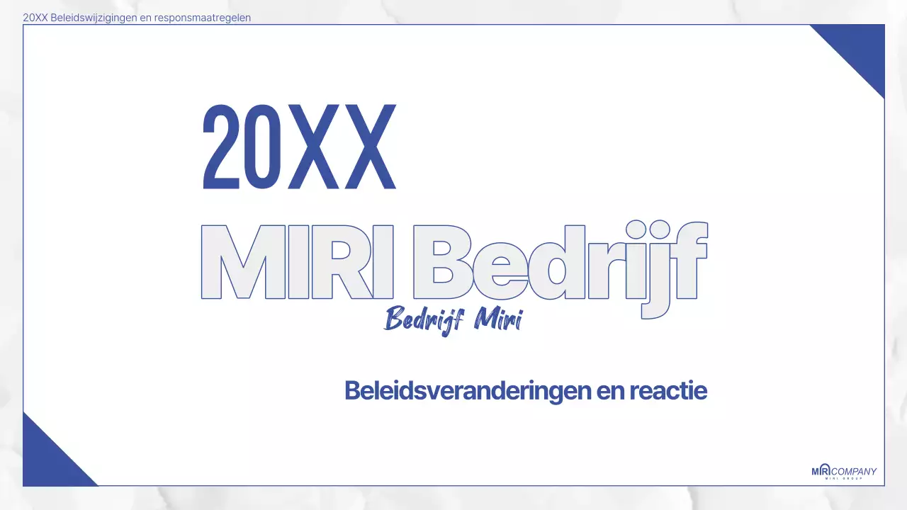 Blue Modern-beleidsdocumentatie