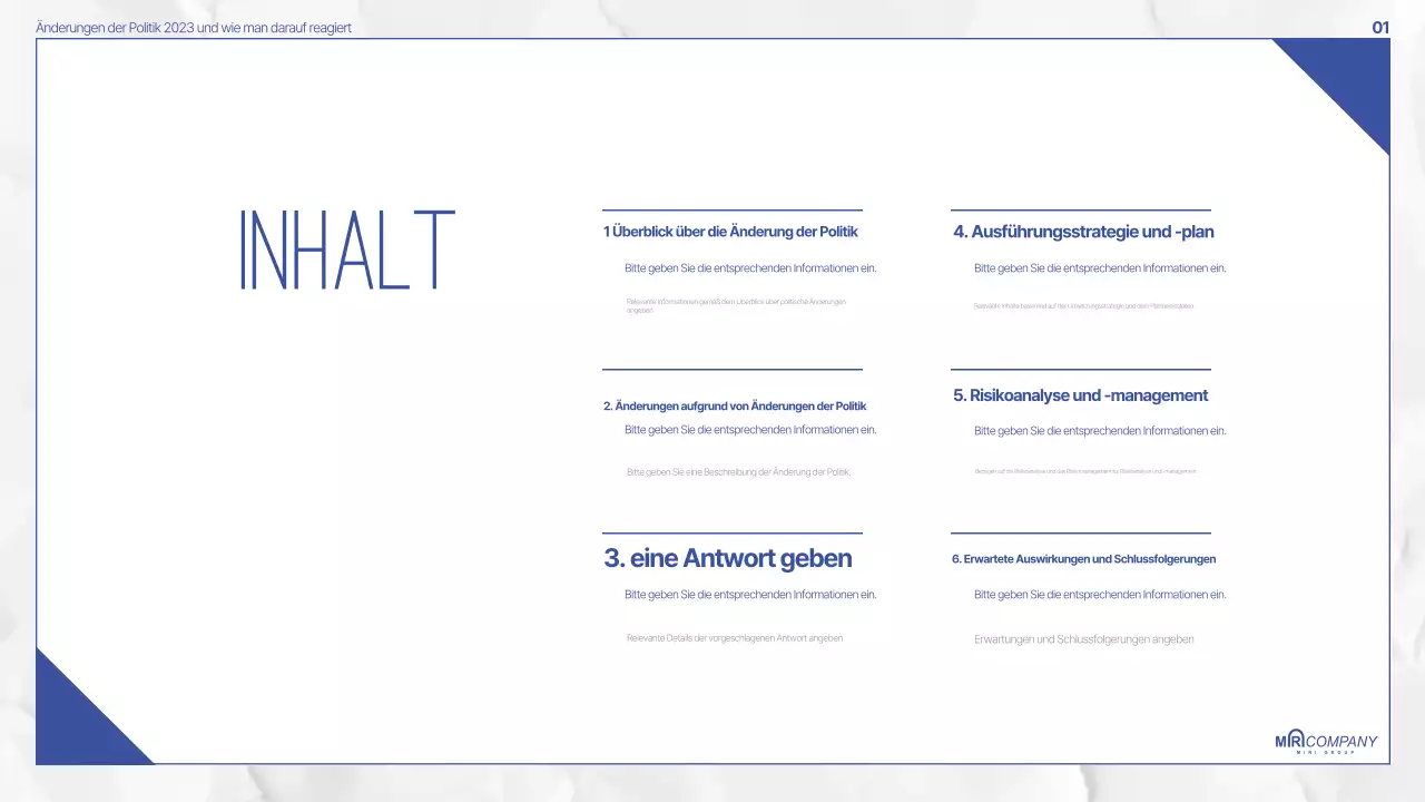 Blue Modern Policy-Dokumentation