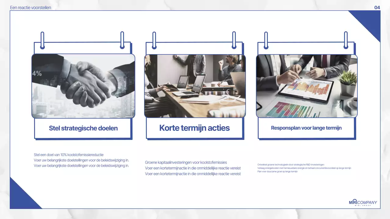 Blue Modern-beleidsdocumentatie