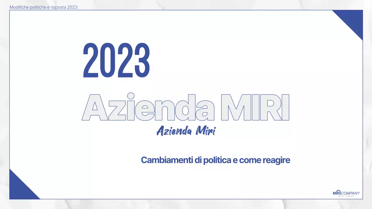 Documentazione della politica Blue Modern