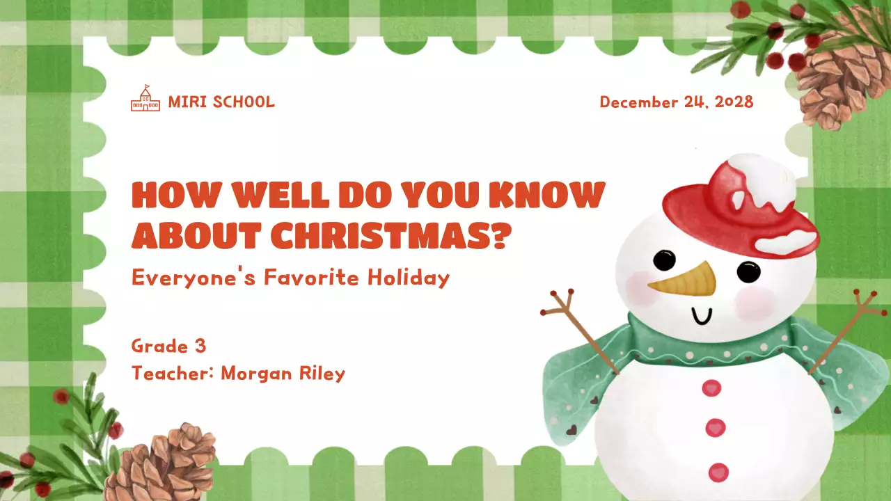 Green Traditional Christmas Event Presentation