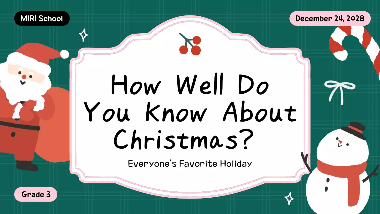 Green Traditional Christmas Guide Presentation