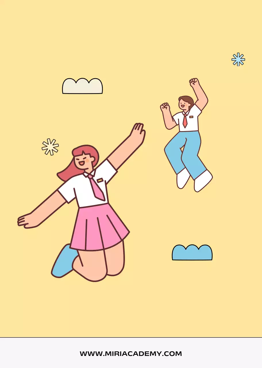 민트 아기자기한 교육 광고