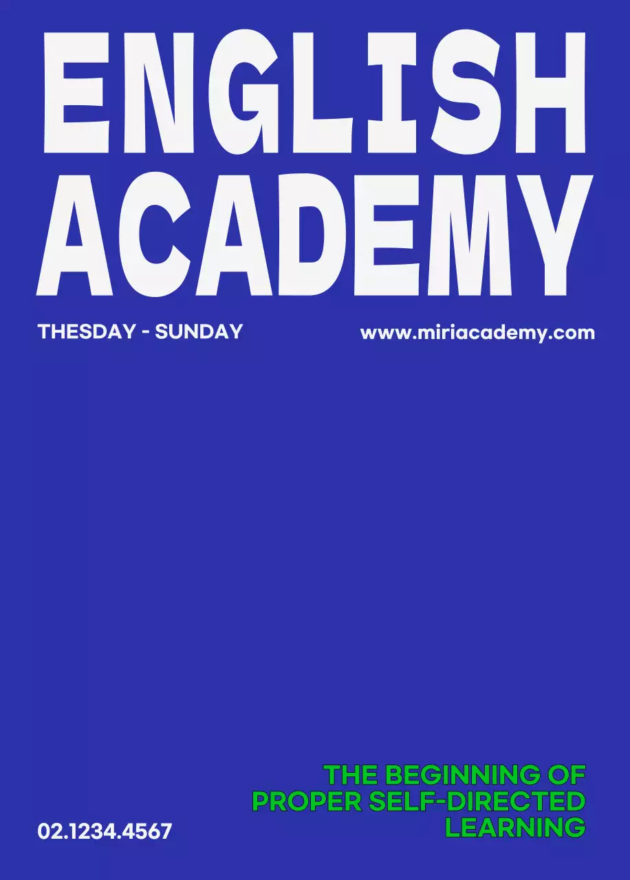 파랑 심플 교육 광고