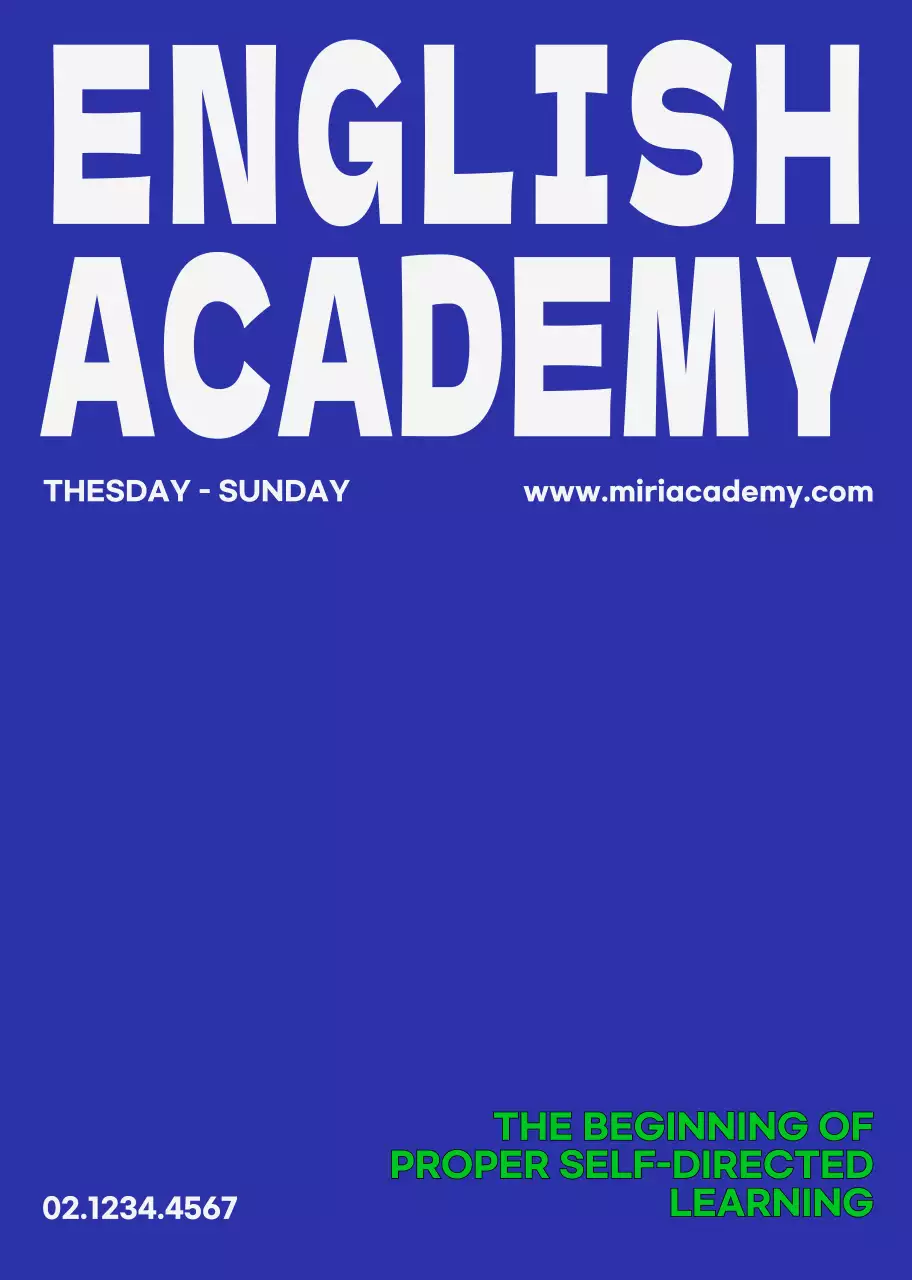 파랑 모던 교육 광고