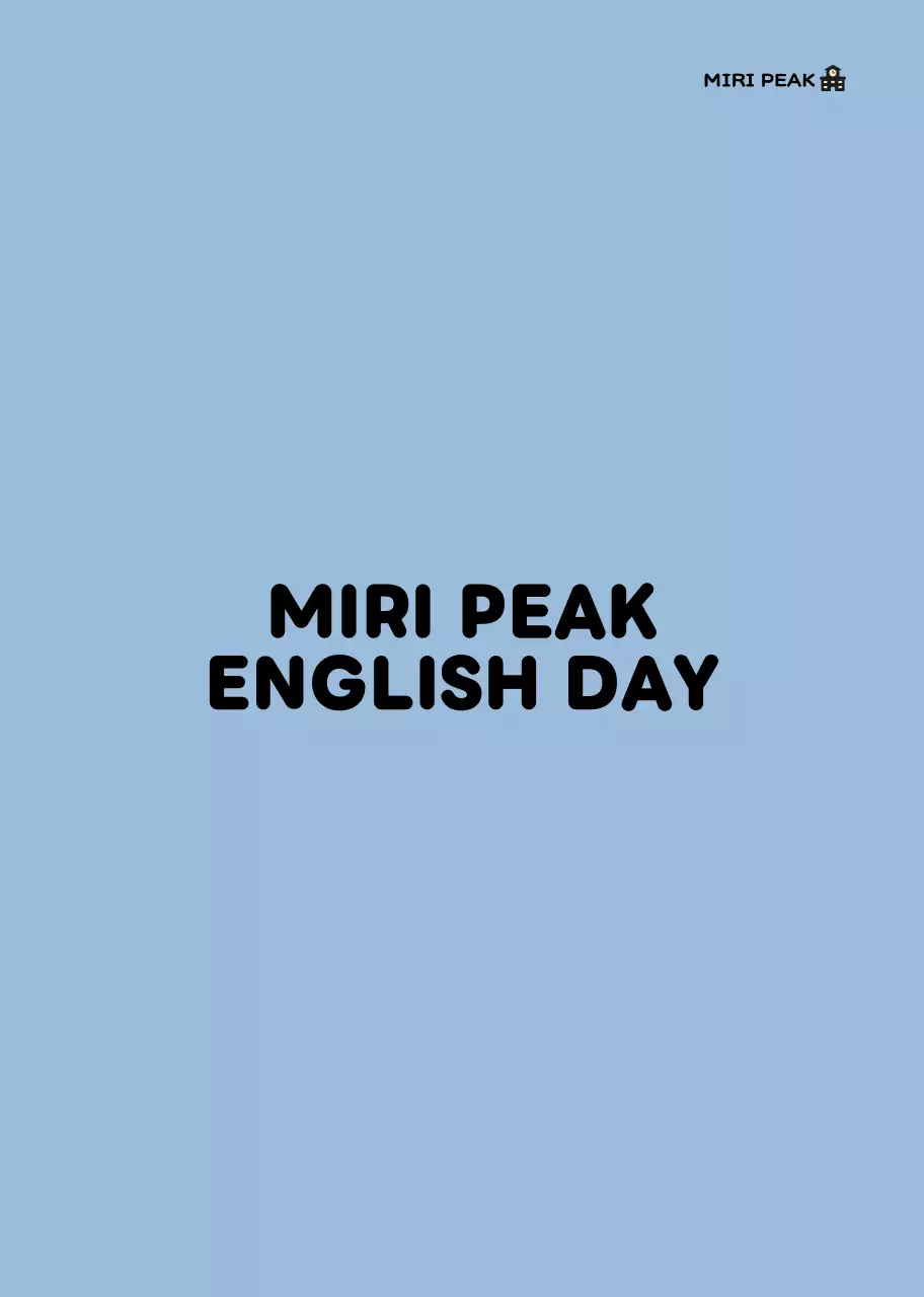 하늘색 아기자기한 영어 교육 광고