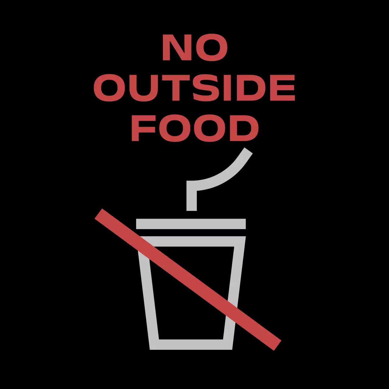 빨강 모던 주차금지 안내