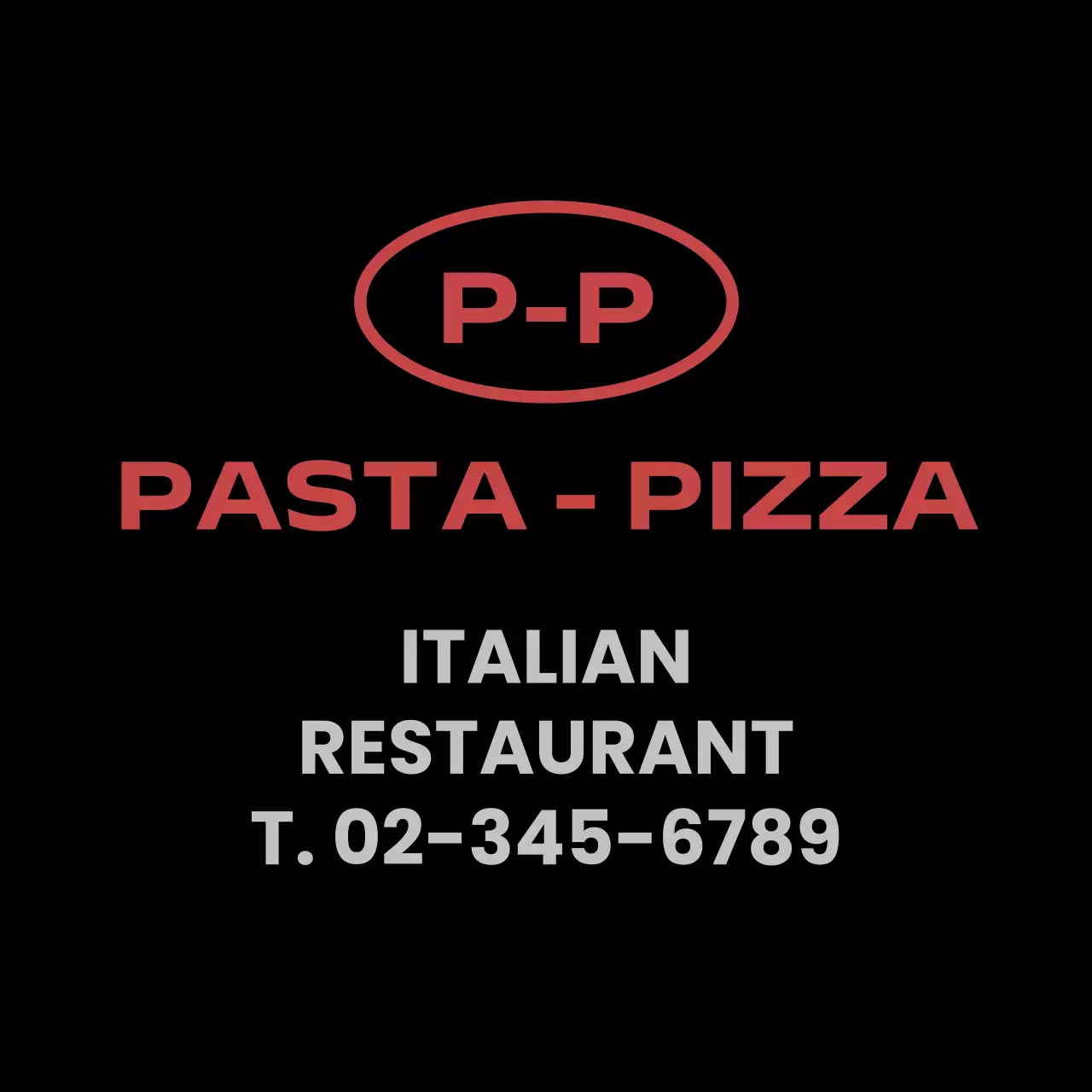 빨강 모던 주차금지 안내