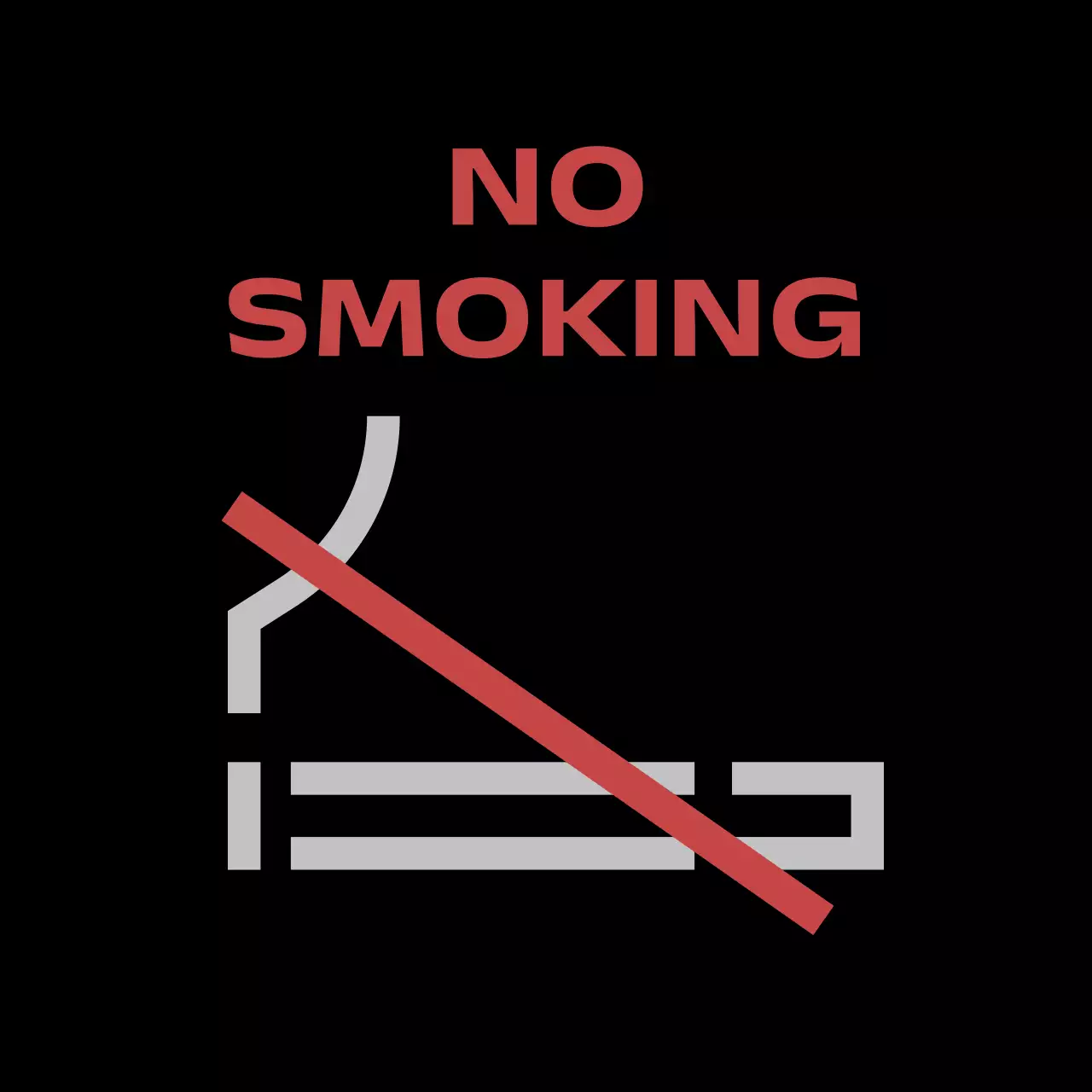 빨강 모던 주차금지 안내