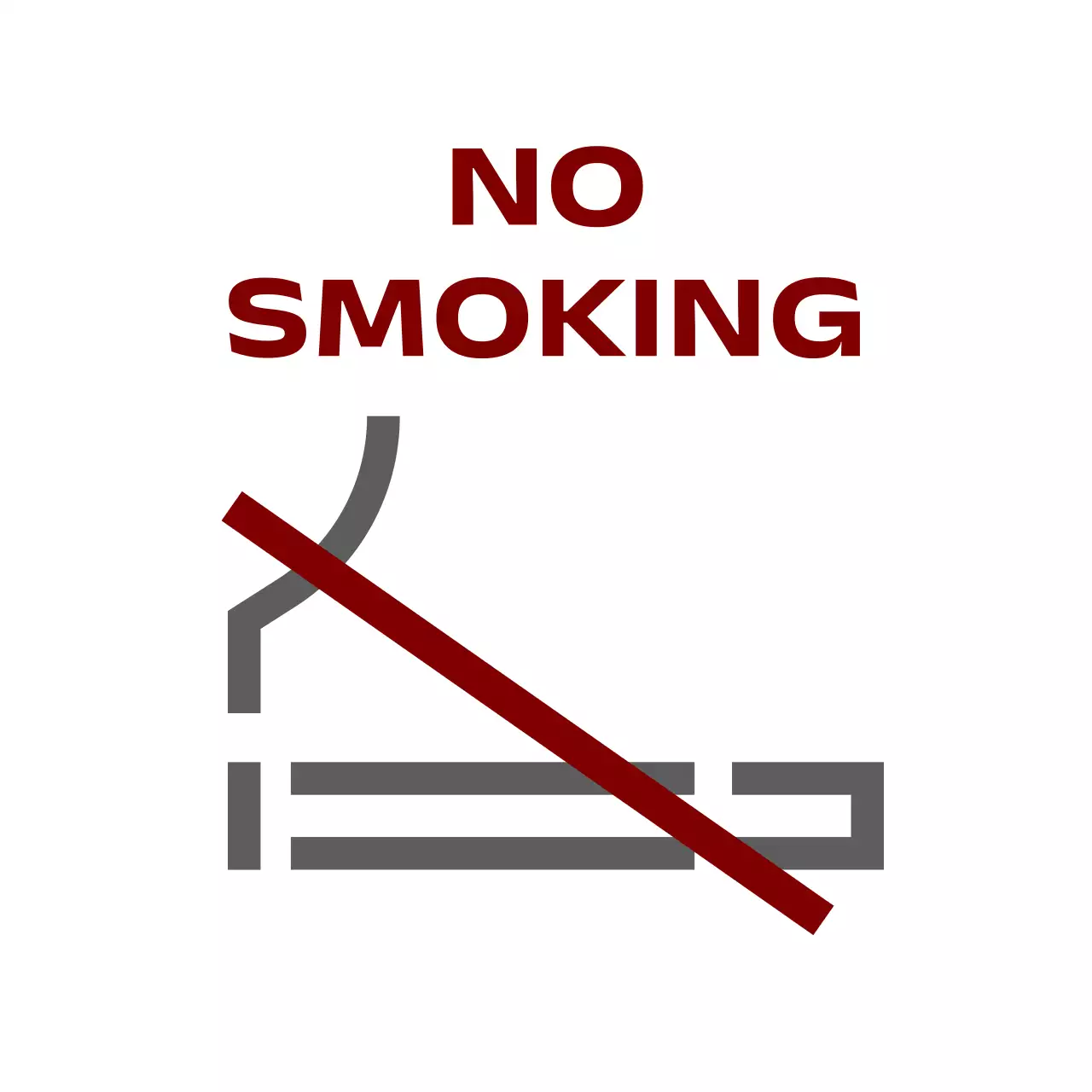 빨강 모던 주차금지 안내