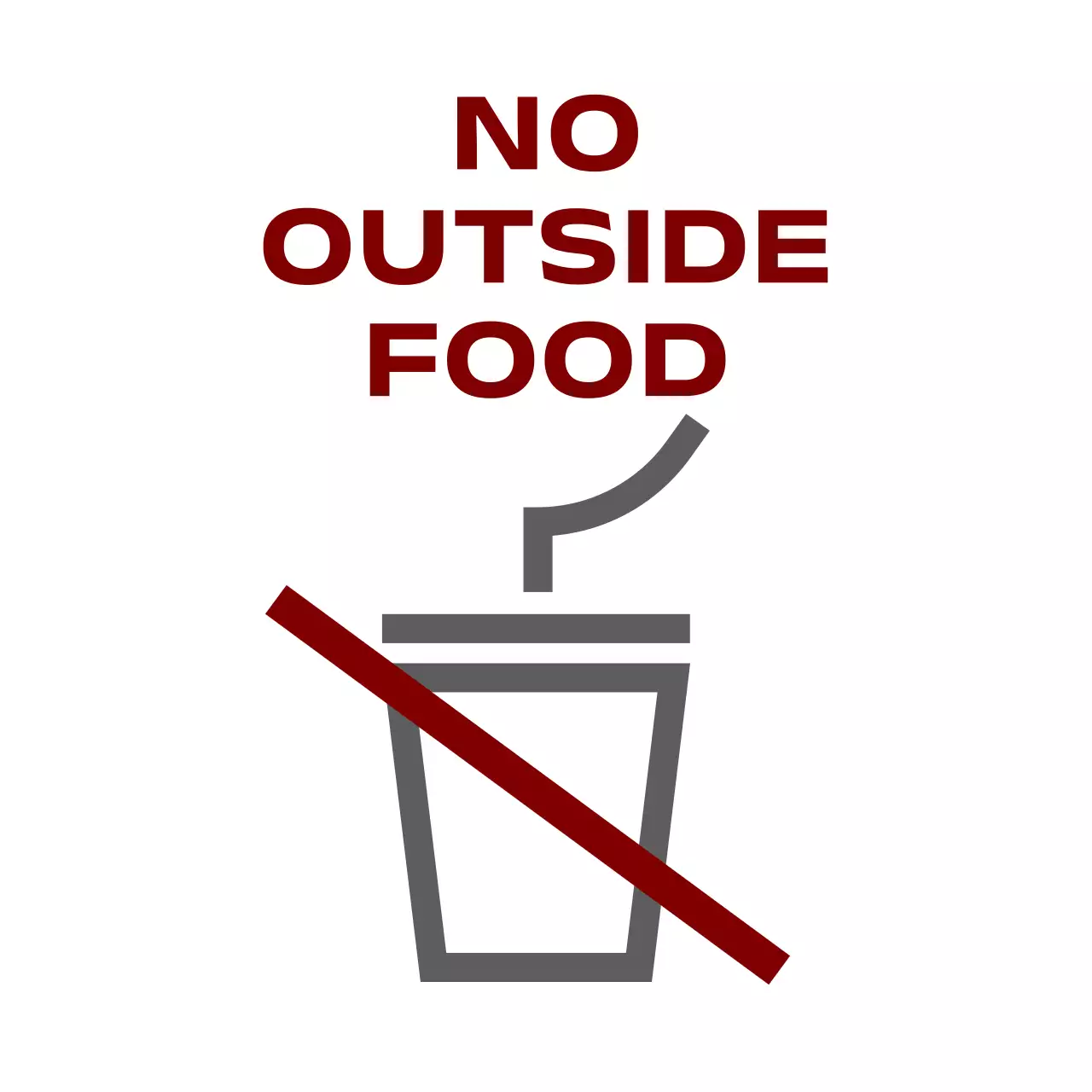 빨강 모던 주차금지 안내