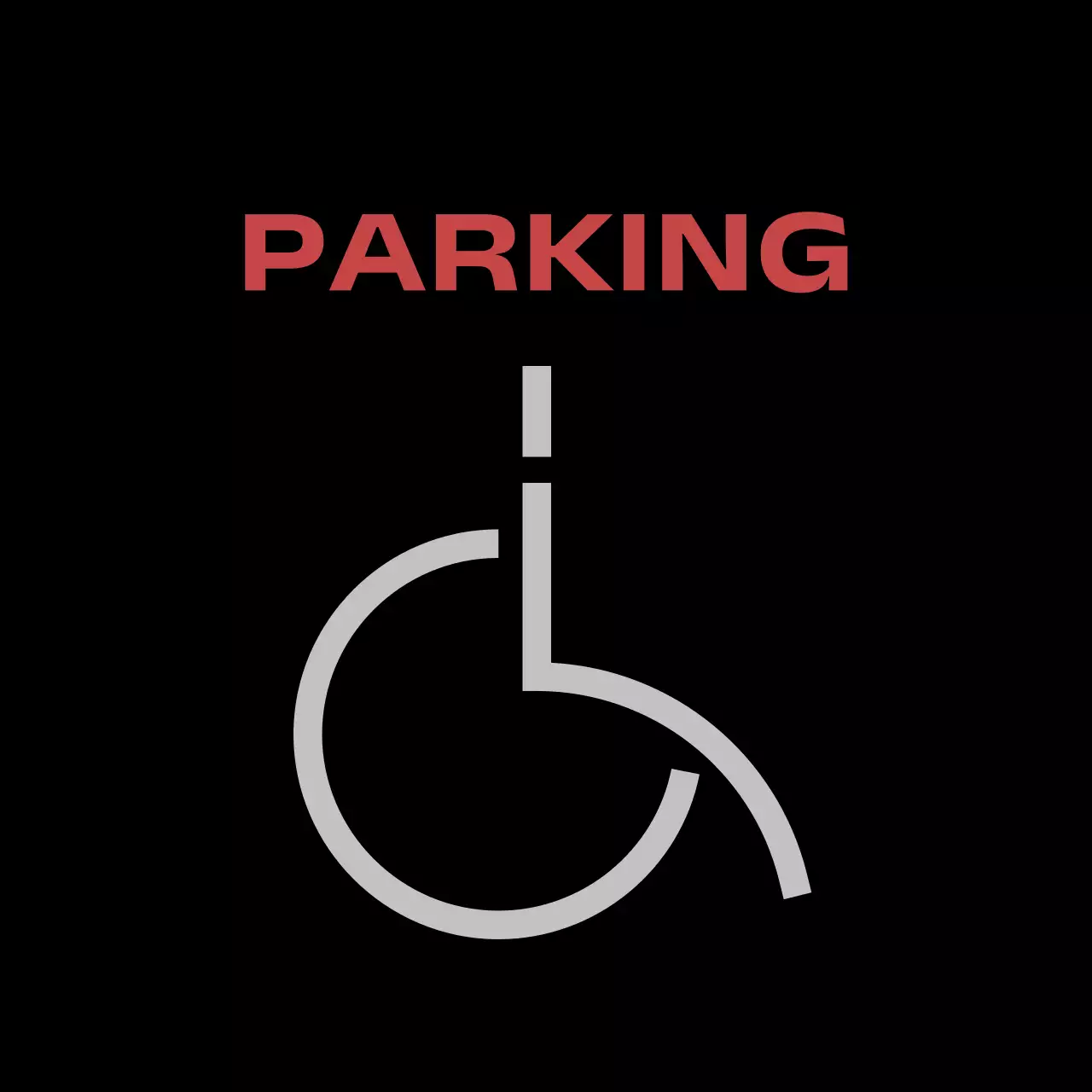 빨강 모던 주차금지 안내