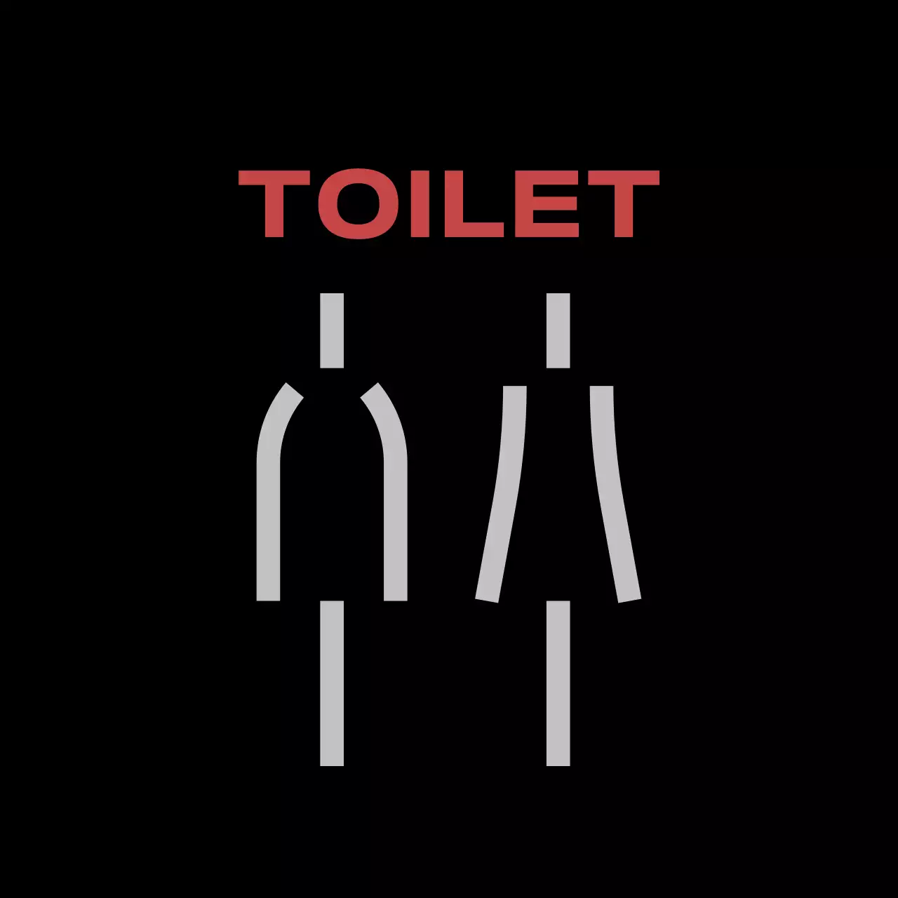 빨강 모던 주차금지 안내