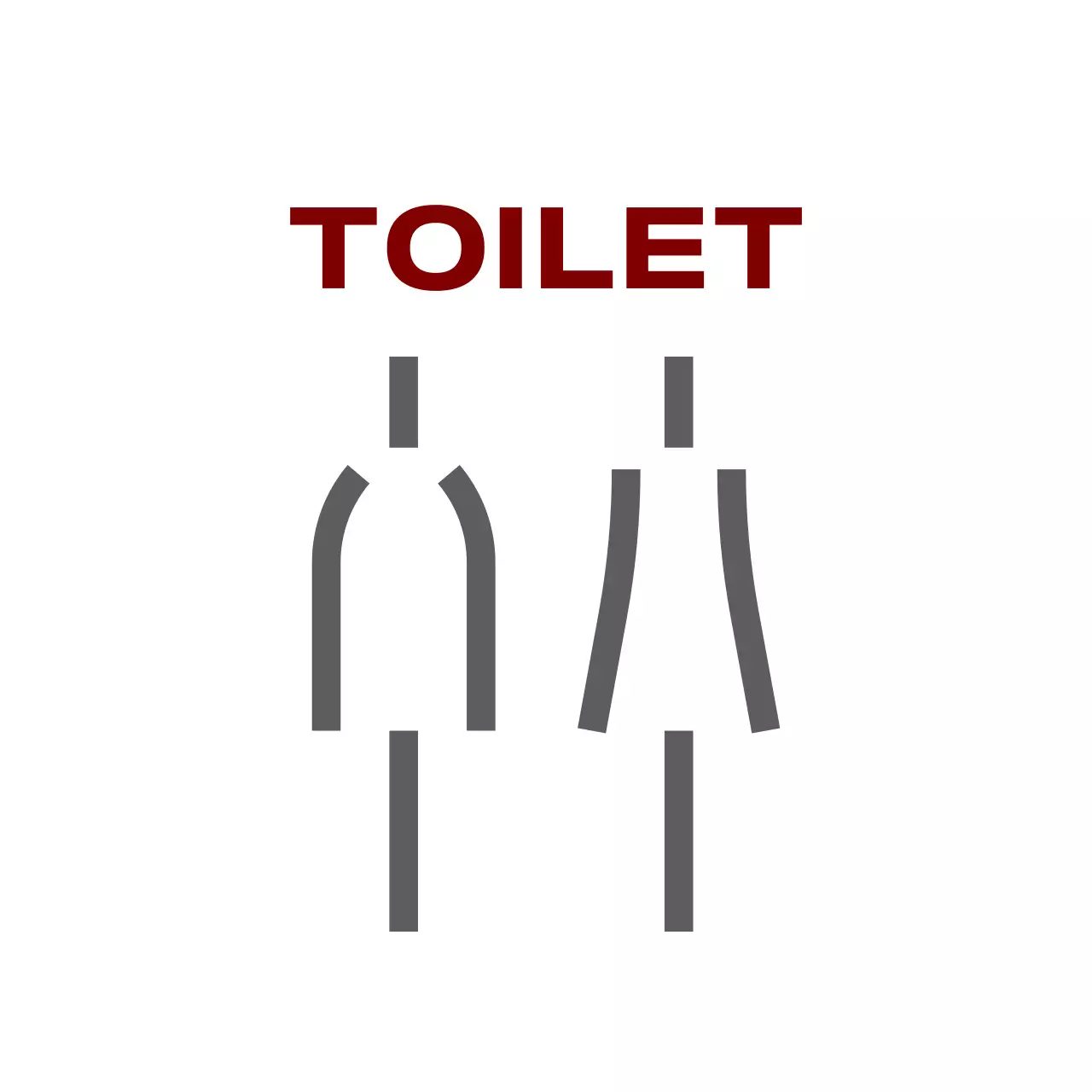 빨강 모던 주차금지 안내