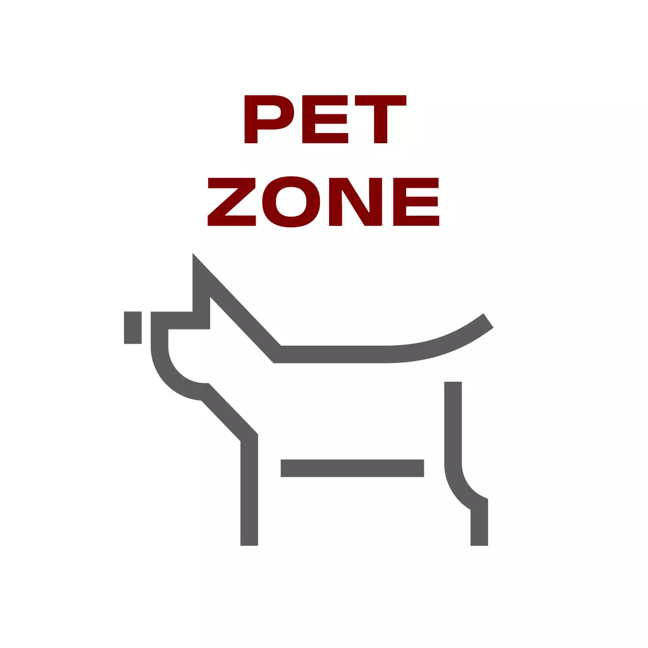 빨강 모던 주차금지 안내