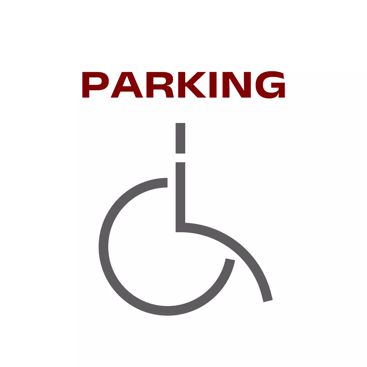 빨강 모던 주차금지 안내