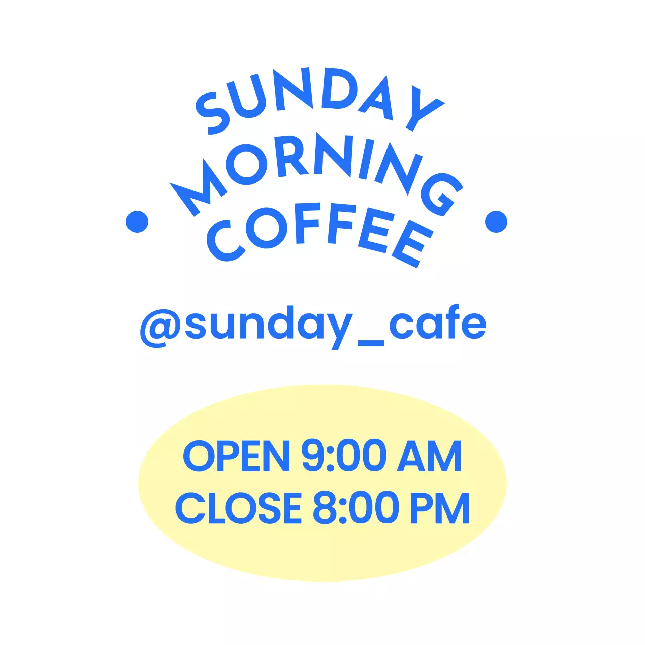 파랑 심플 커피 로고