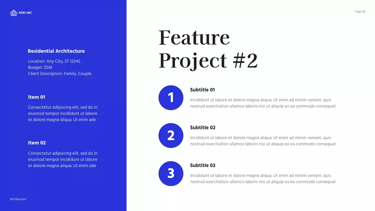 Blue Modern Architecture Portfolio Presentation