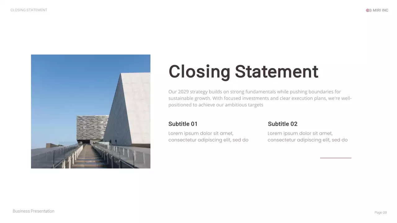 Pink Modern Business Report Presentation