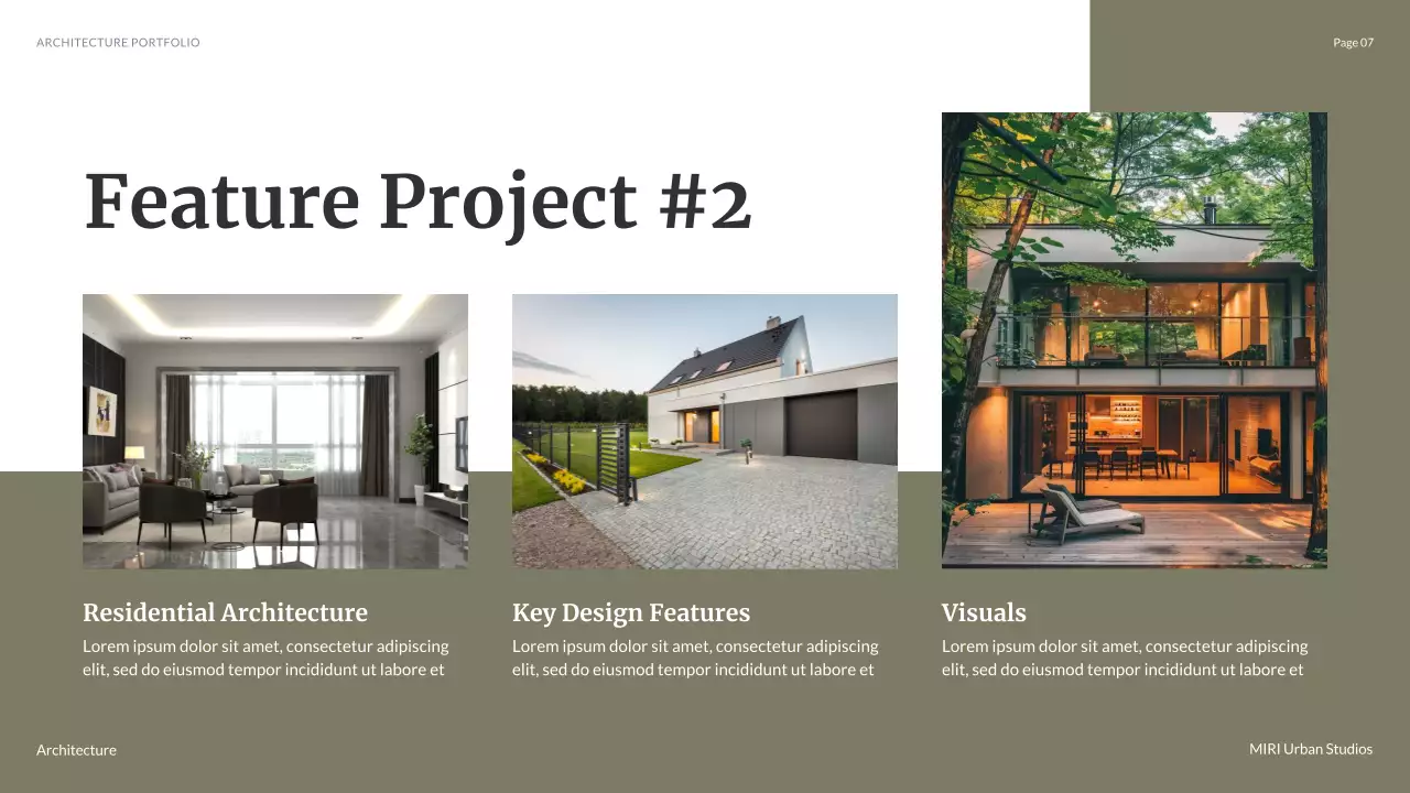 Black Modern Architecture Portfolio Presentation