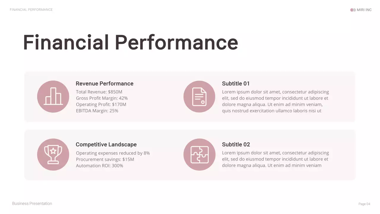 Pink Modern Business Report Presentation