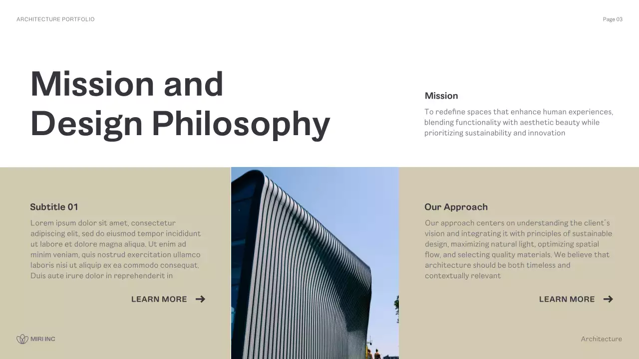 Presentasi Portofolio Arsitektur Modern Hitam