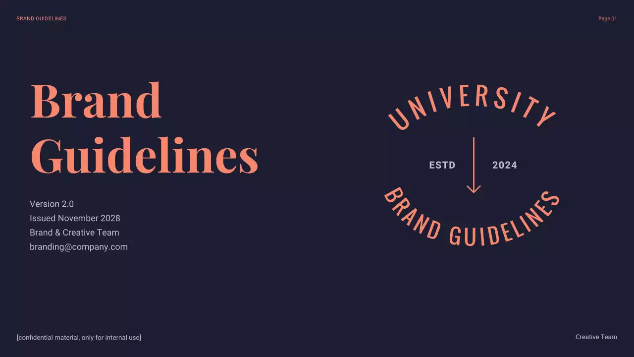 Navy Modern Brand Guidelines Presentation