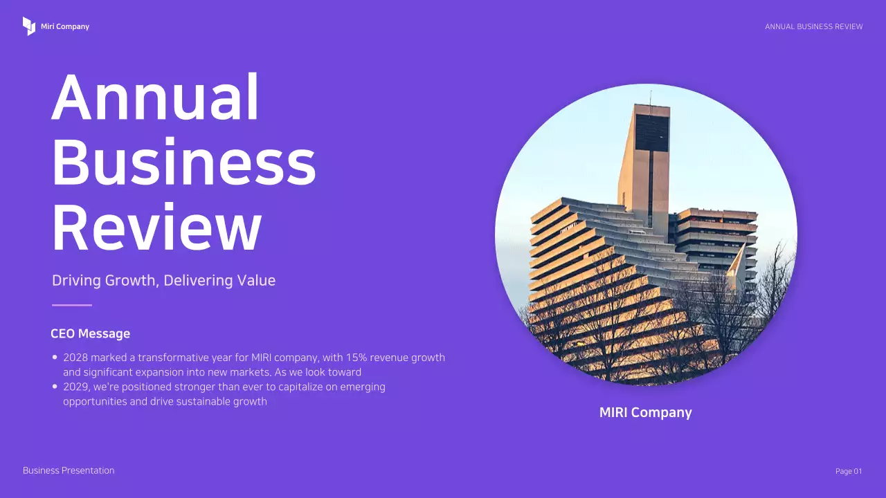 Purple Professional Business Presentation