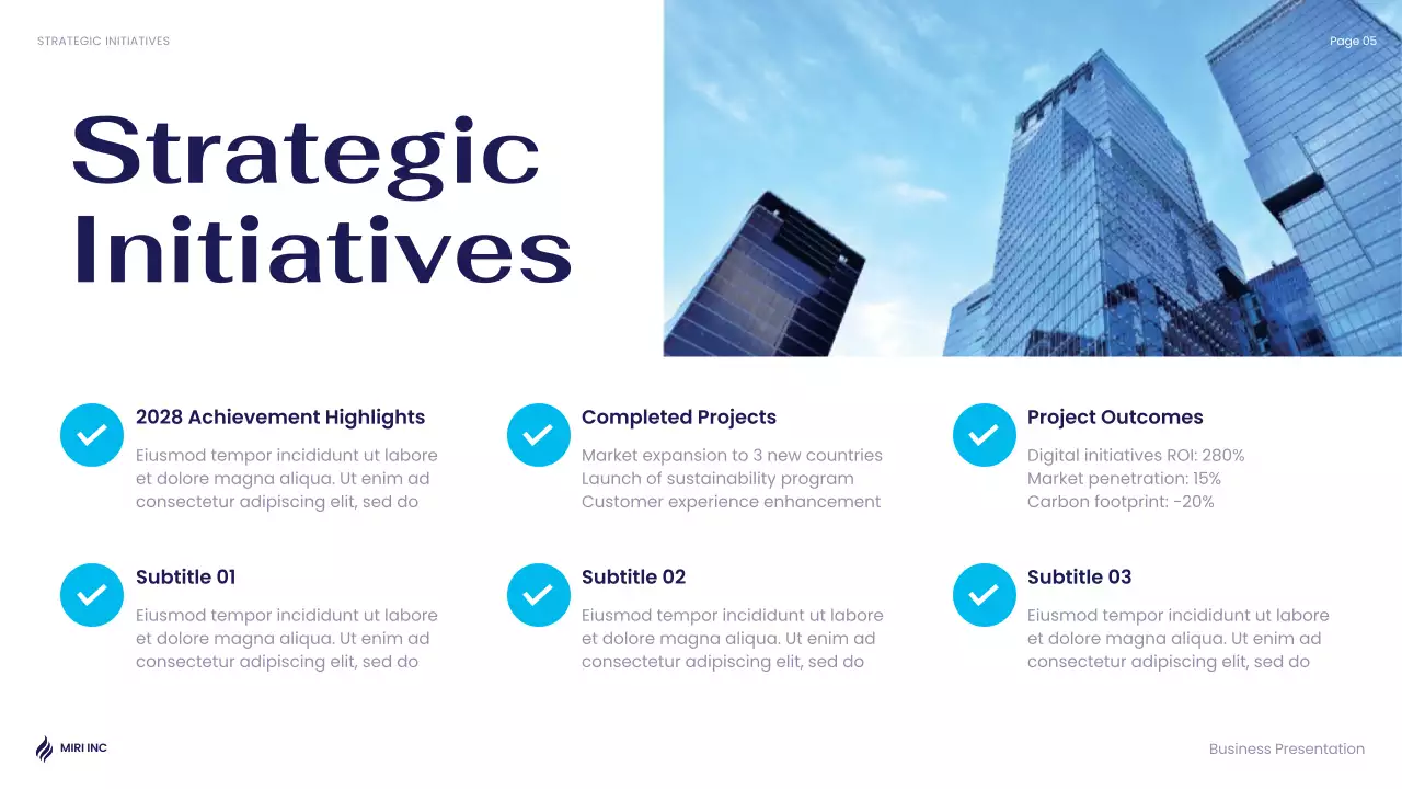 Navy Professional Business Presentation