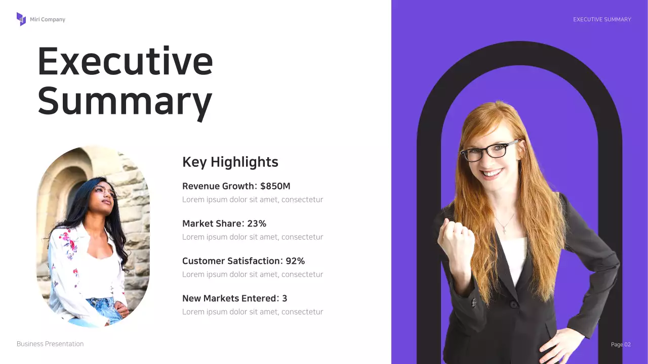 Purple Professional Business Presentation