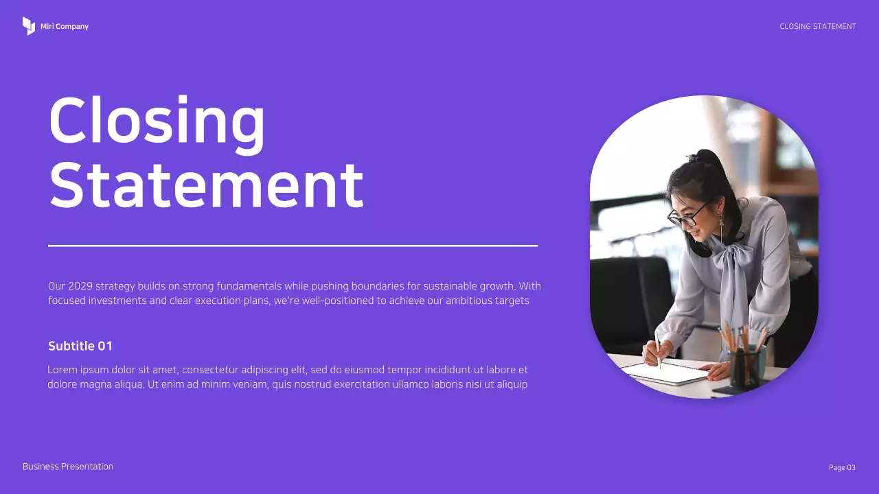 Purple Professional Business Presentation