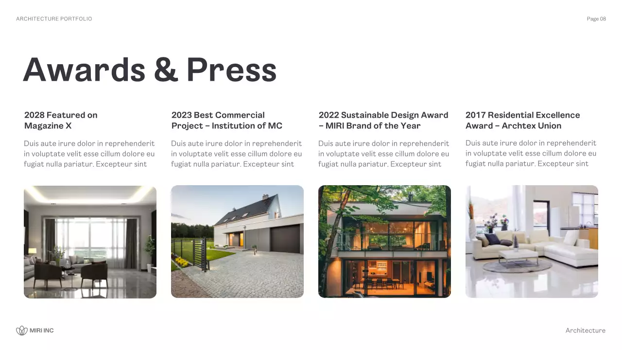 Presentasi Portofolio Arsitektur Modern Hitam