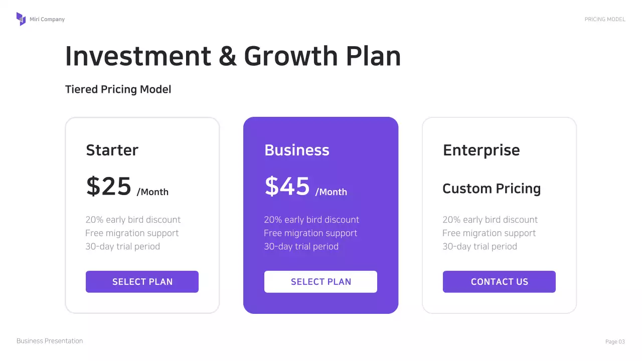 Purple Professional Business Presentation