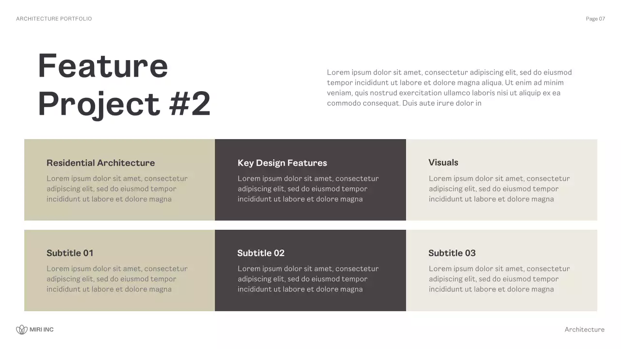Presentasi Portofolio Arsitektur Modern Hitam