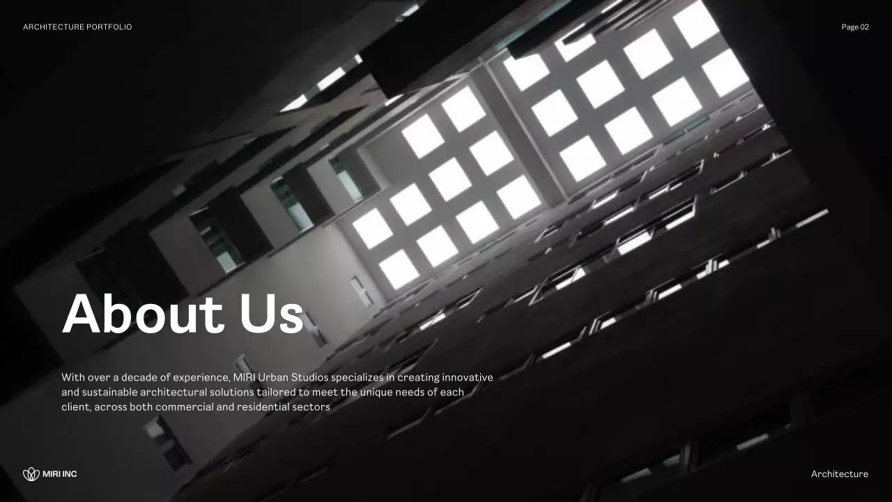 Presentasi Portofolio Arsitektur Modern Hitam