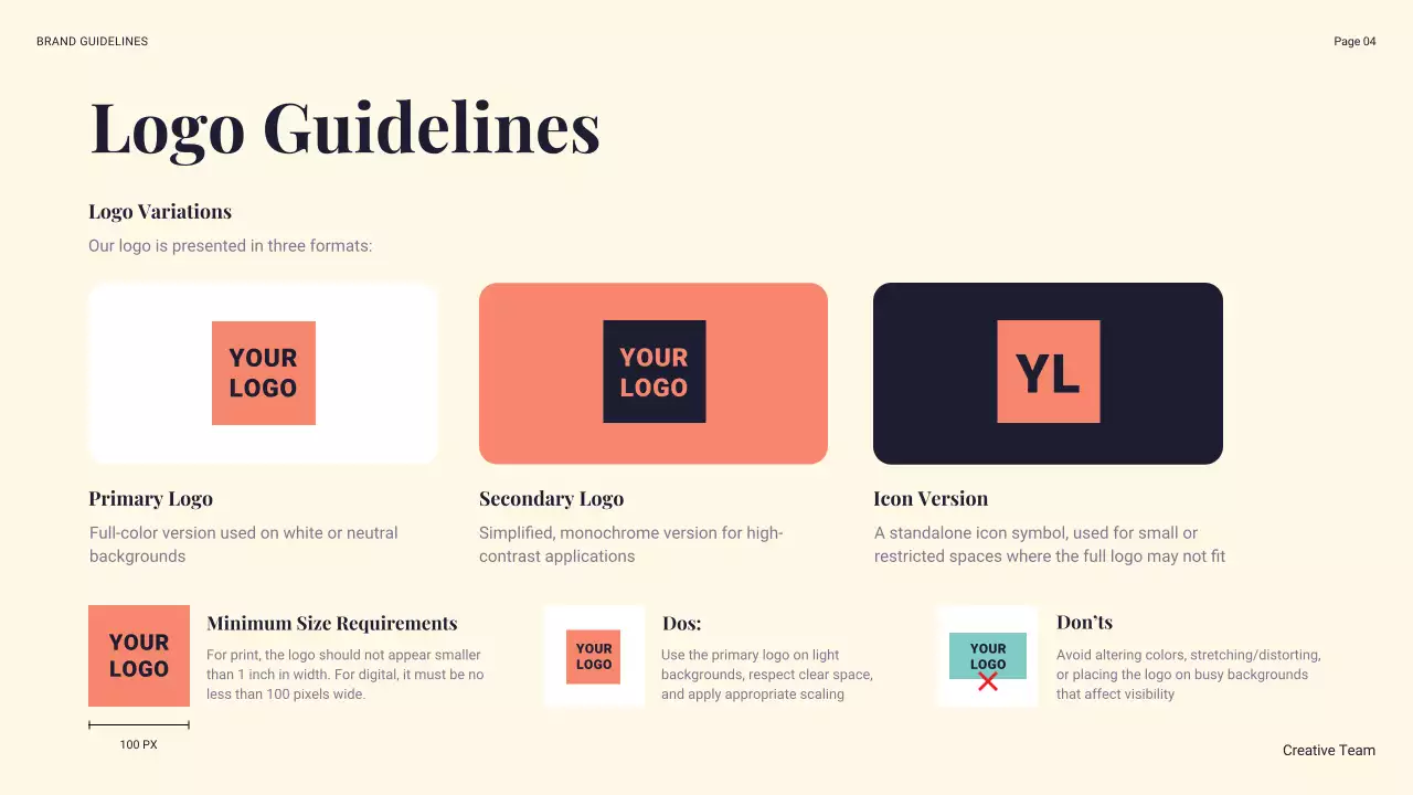 Navy Modern Brand Guidelines Presentation