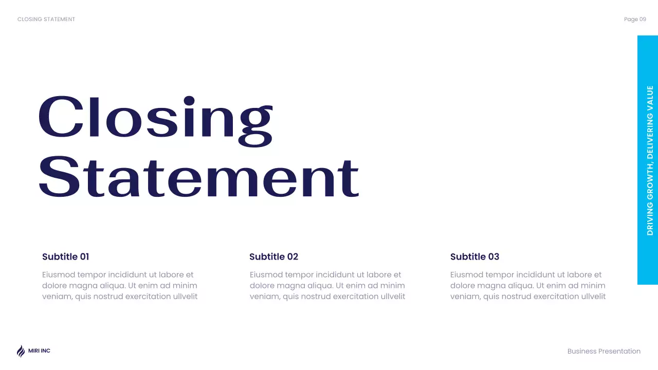 Navy Professional Business Presentation